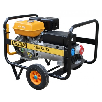 Generator electric portabil trifazat, 5.5 KVA, 3000 rpm, motor Kiotsu, Ayerbe - AY5200 KT TX Generator electric portabil trifazat, 5.5 KVA, 3000 rpm, motor Kiotsu, Ayerbe - AY5200 KT TX