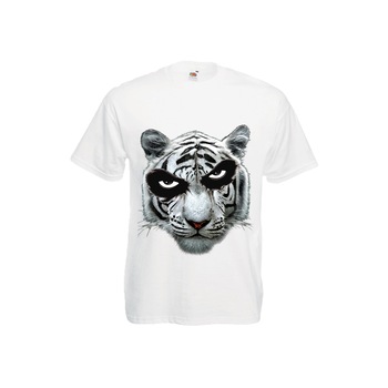 Tricou barbat tigru alb XXL Tricou barbat tigru alb XXL