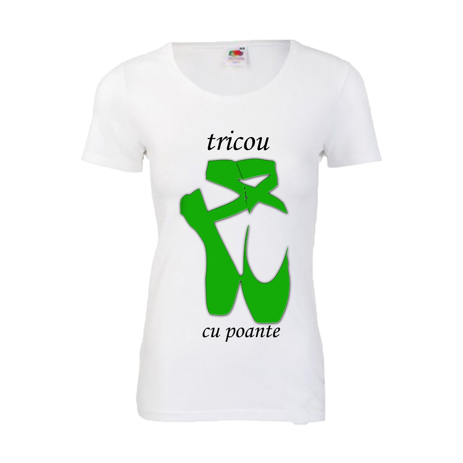 Tricou dama cu poante alb L