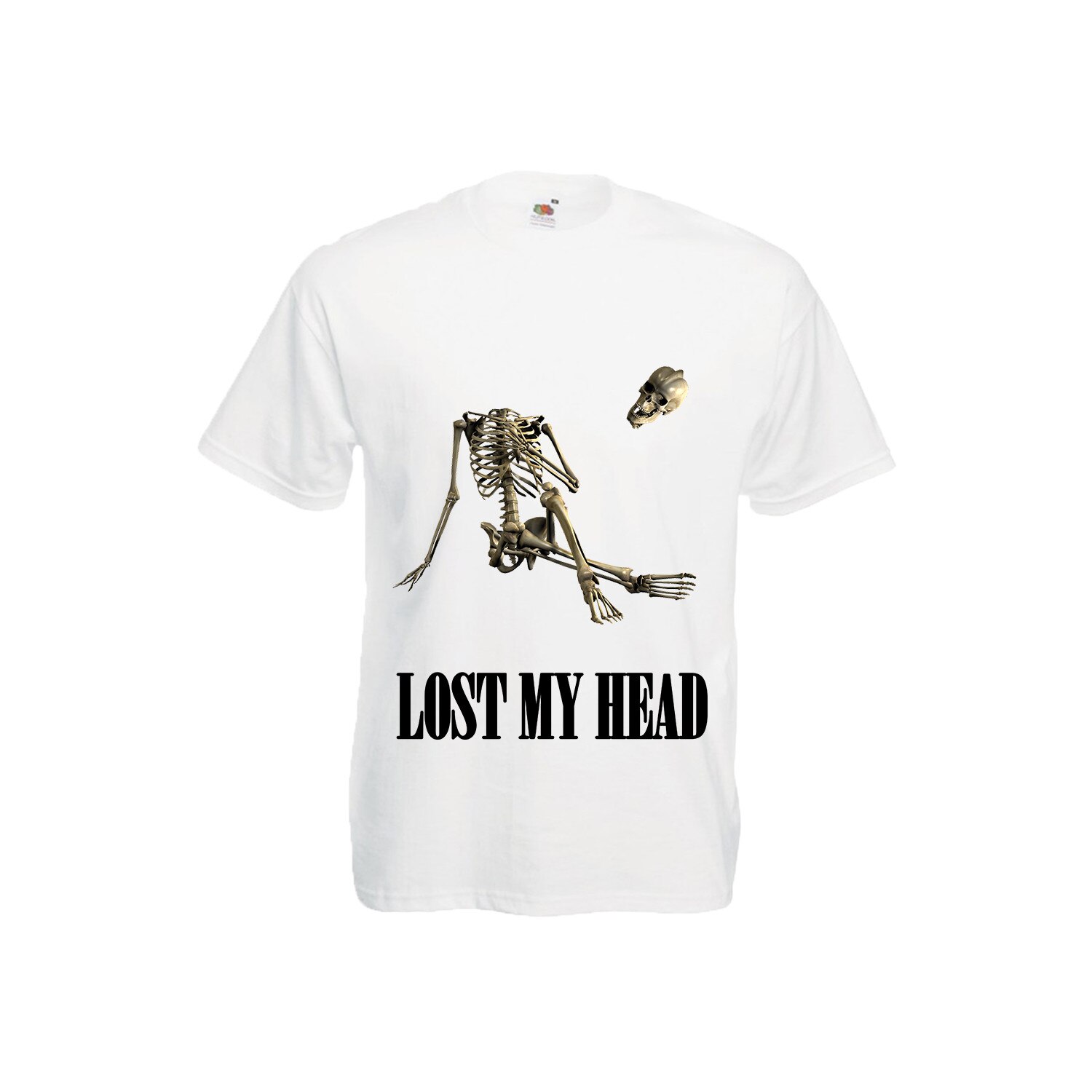 Tricou barbat lost my head alb XXL