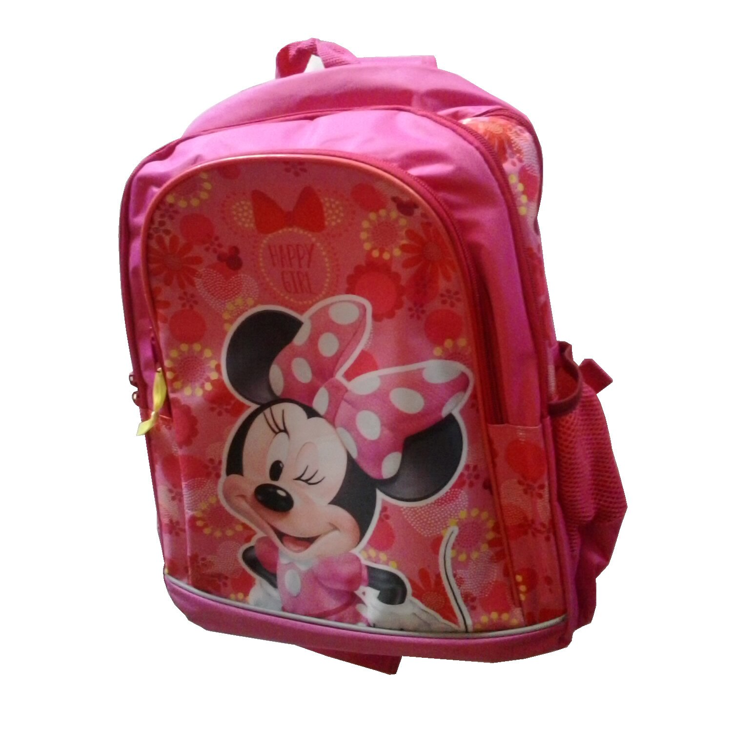 Ghiozdan cu licenta Disney, Paso, Minnie Mouse, 3 fermoare, Roz, Clasele 3-4