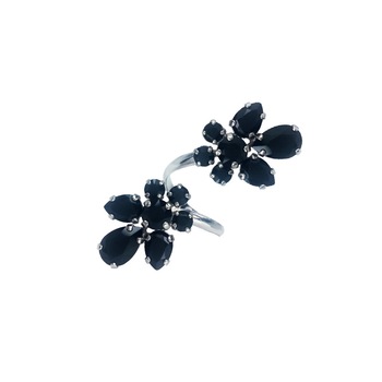 Inel Raisa Carla Brillanti cu cristale Swarovski Jet Inel Raisa Carla Brillanti cu cristale Swarovski Jet