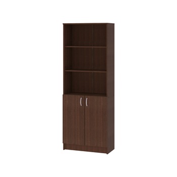 Biblioraft cu Usi Inferioare si 2 Polite, Wenge, 70 x 32 x 200 cm Biblioraft cu Usi Inferioare si 2 Polite, Wenge, 70 x 32 x 200 cm