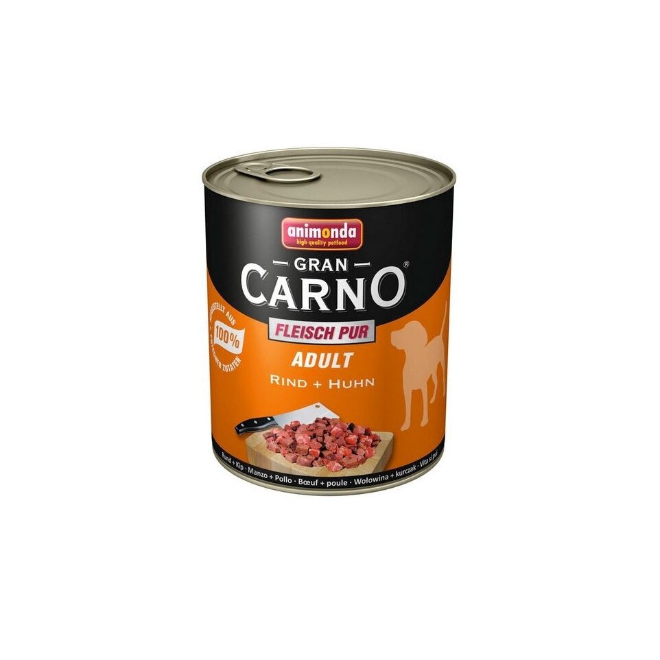 Hrana pentru caini Grancarno Adult Dog Vita Pui 800 gr
