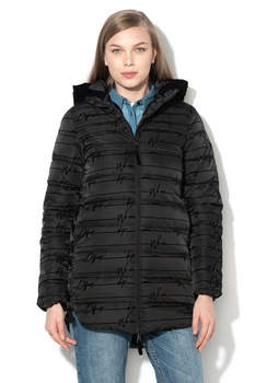 DESIGUAL, Geaca cu vatelina si imprimeu, Negru DESIGUAL, Geaca cu vatelina si imprimeu, Negru