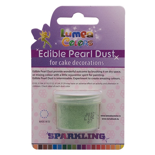 Colorant alimentar pudra perlat verde lime, 4 g - Lumea Colors