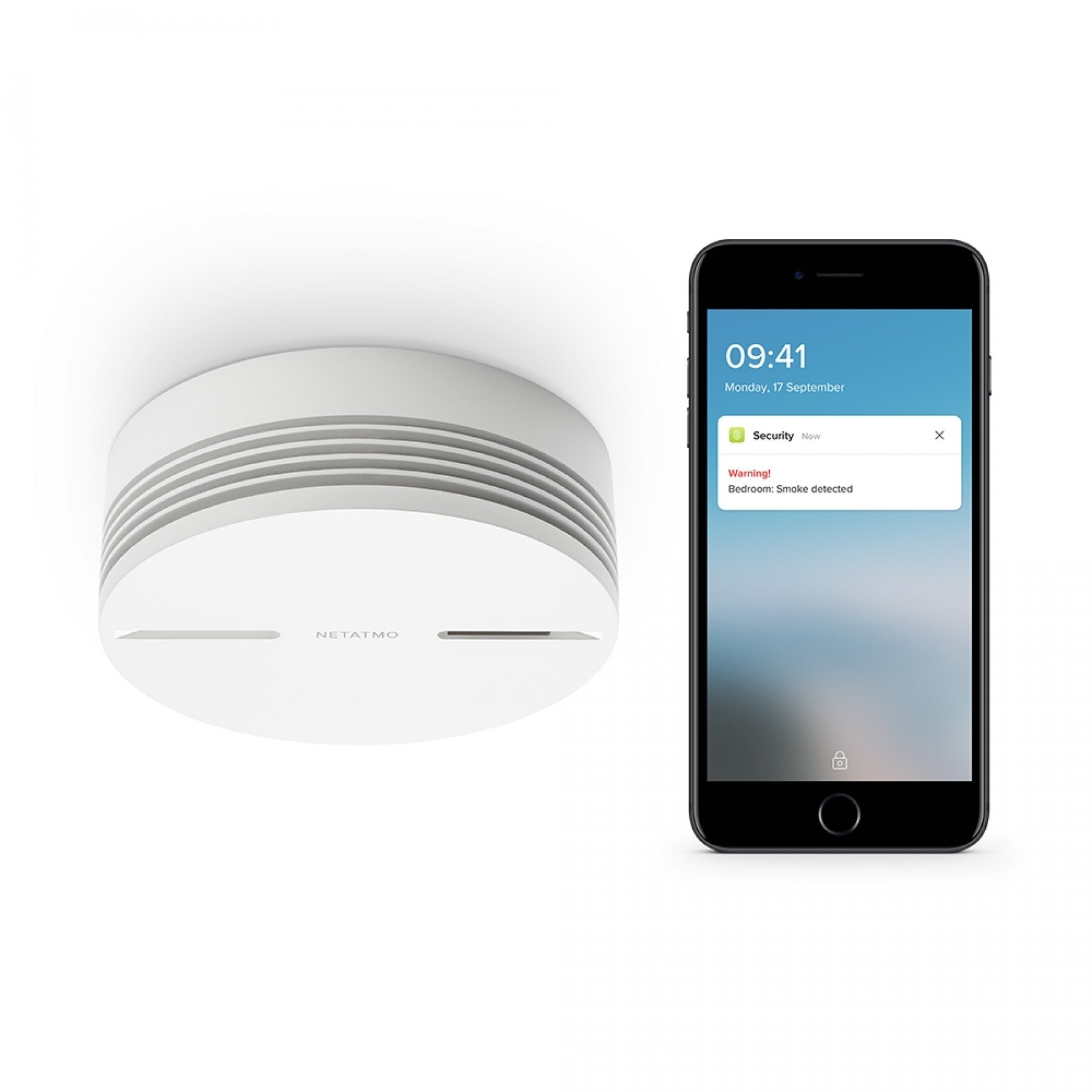Senzor de fum Netatmo, Smart Wireless Bluetooth Low Energy senzor fotoelectric