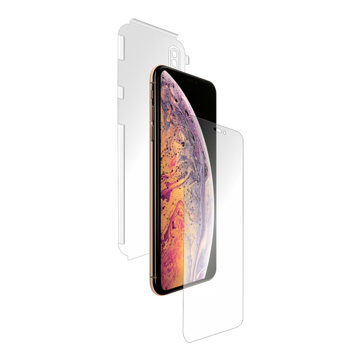 Folie Smart Protection pentru Iphone Xs Max fullbody, protectie completa ecran, spate si laterale+Smart Spray®, Smart Squeegee® si microfibra incluse