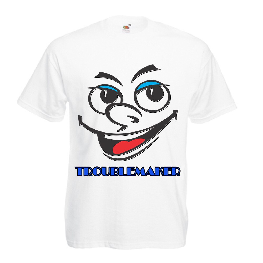 Tricou barbat troublemaker alb L