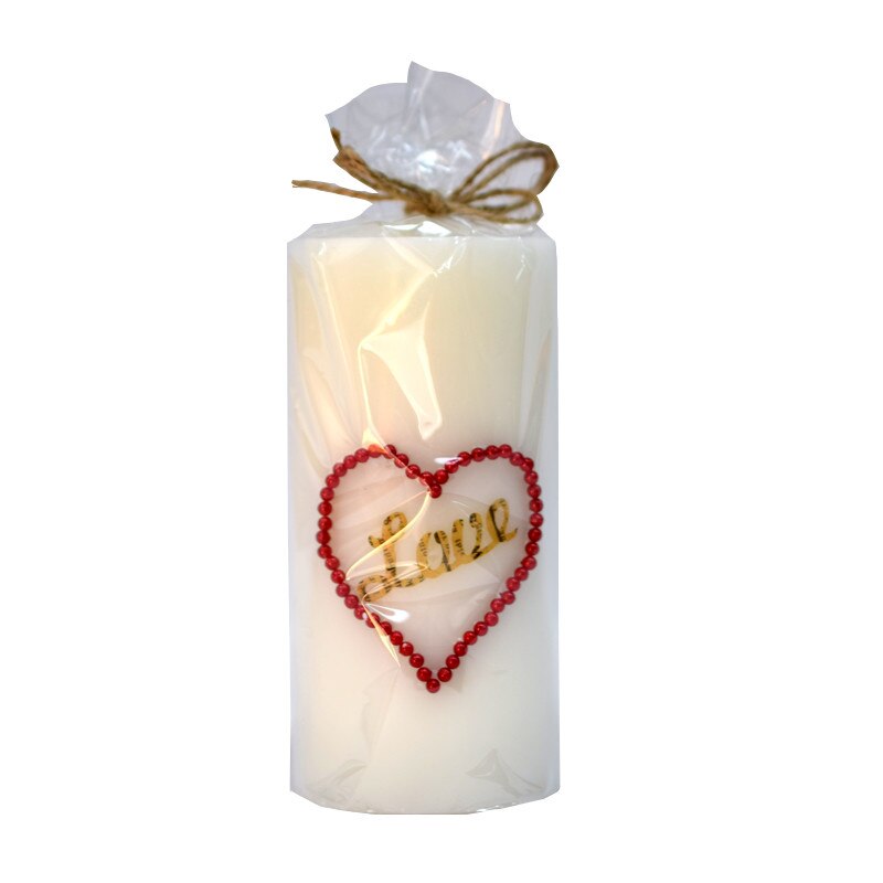 Lumanare Personalizata Love White