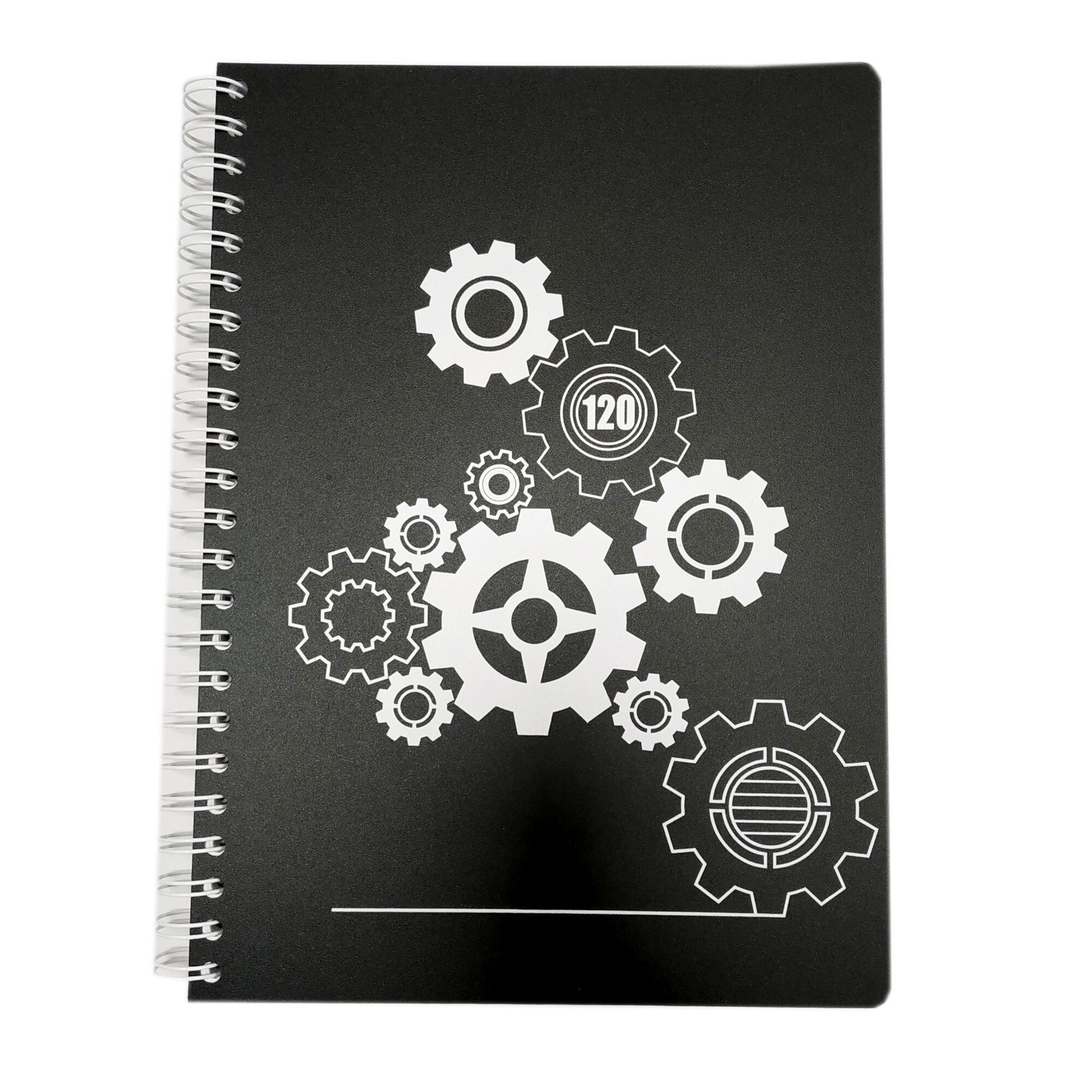 Caiet A4 120 file spirala coperta plastic negru dictando