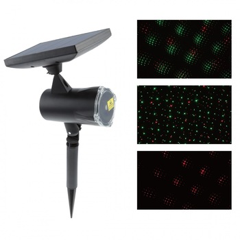 Proiector laser rosu + verde, cu panou solar, IP44 , pentru Craciun , Temperatura de operare intre -20 si +40 grade C, ATS Proiector laser rosu + verde, cu panou solar, IP44 , pentru Craciun , Temperatura de operare intre -20 si +40 grade C, ATS