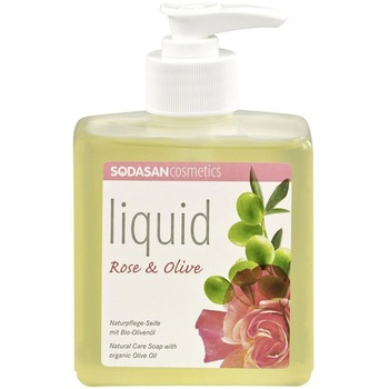 Sapun lichid si gel de dus ecologic cu trandafiri si masline 300 ml SODASAN Sapun lichid si gel de dus ecologic cu trandafiri si masline 300 ml SODASAN