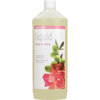 Sapun lichid si gel de dus ecologic cu trandafiri si masline 1 l SODASAN Sapun lichid si gel de dus ecologic cu trandafiri si masline 1 l SODASAN