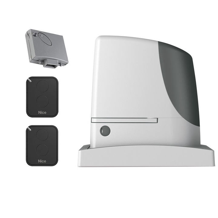Kit automatizare poarta culisanta Nice RUN1800KIT START, 1800 kg, 230V, cu 2 telecomenzi