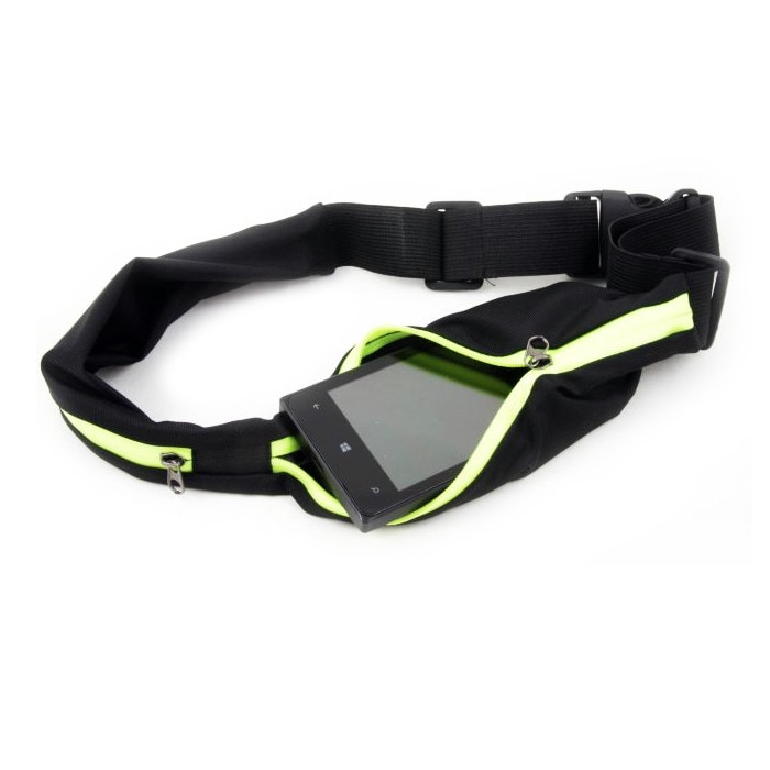 Husa telefon tip banderola XREC, Negru/ Verde