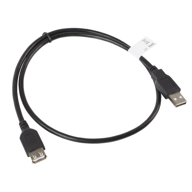 Cablu de date Lanberg, USB 2.0, 70 cm, Negru