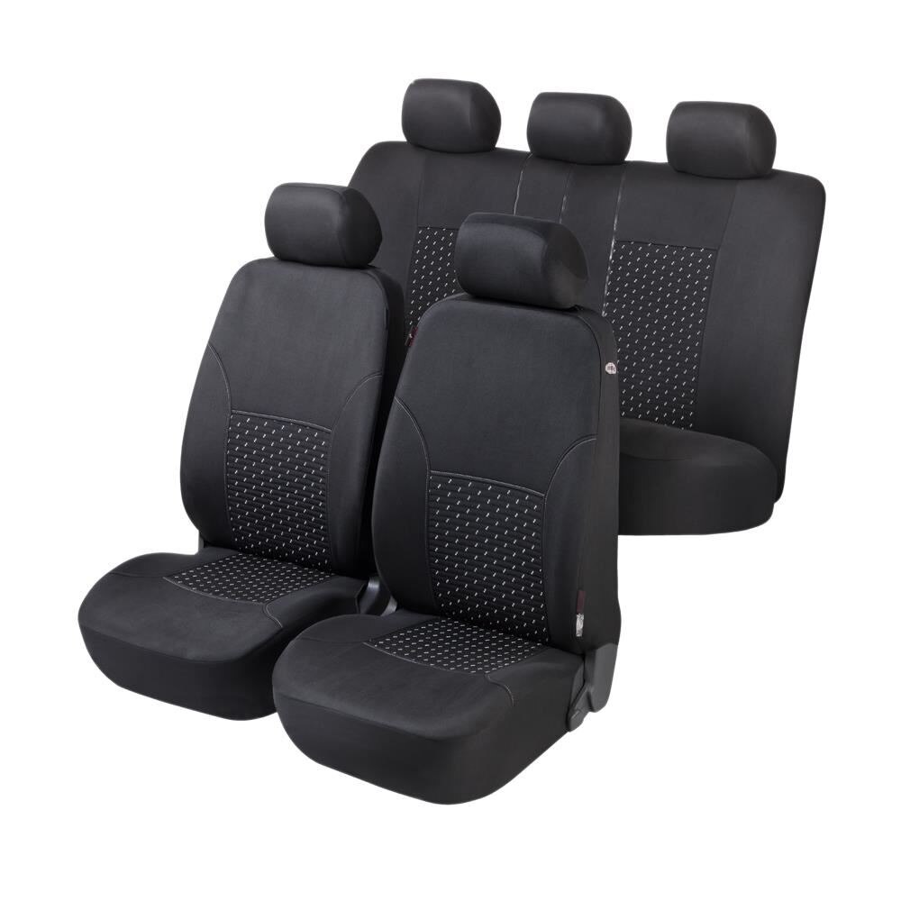 Huse auto Dot Spot negru-gri,13 piese,sistem clix,side-airbag compatibil