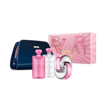 Set Bvlgari Omnia Pink Saphire: 65ml Apa de Toaleta + 75ml Gel de Dus + 75ml Lotiune de Corp + Geanta, Femei Set Bvlgari Omnia Pink Saphire: 65ml Apa de Toaleta + 75ml Gel de Dus + 75ml Lotiune de Corp + Geanta, Femei