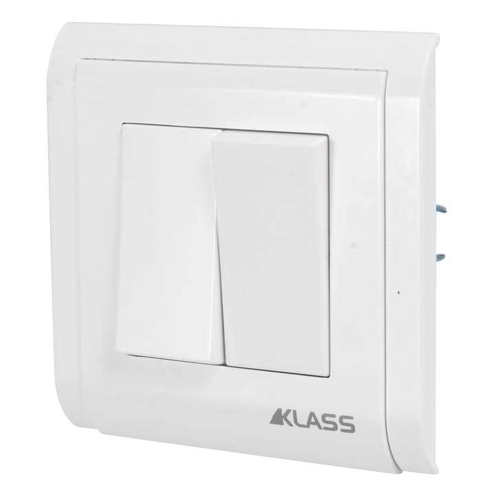 Intrerupator dublu Alb 16A