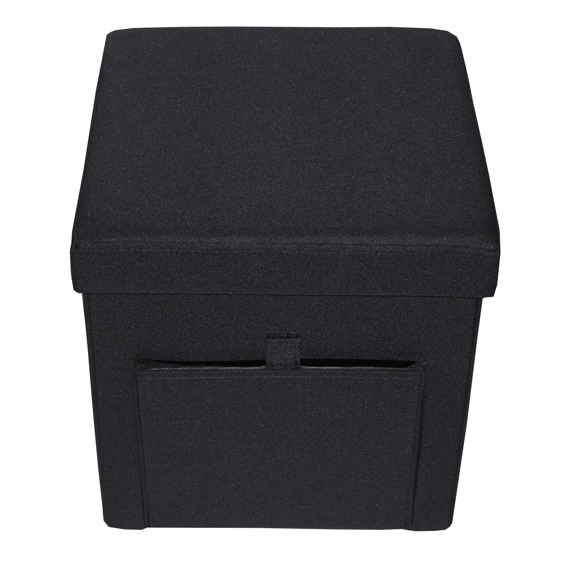 Taburet pliabil cu spatiu de depozitare, greutate suportata 150 kg, 38X38X38 cm, TB60 Negru