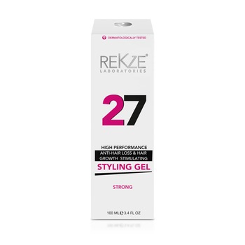 Gel pentru fixare cu efect de stopare a caderii si stimularea cresterii parului - 27 Styling Gel 100 ml, Strong Rekze Laboratories Gel pentru fixare cu efect de stopare a caderii si stimularea cresterii parului - 27 Styling Gel 100 ml, Strong Rekze Laboratories