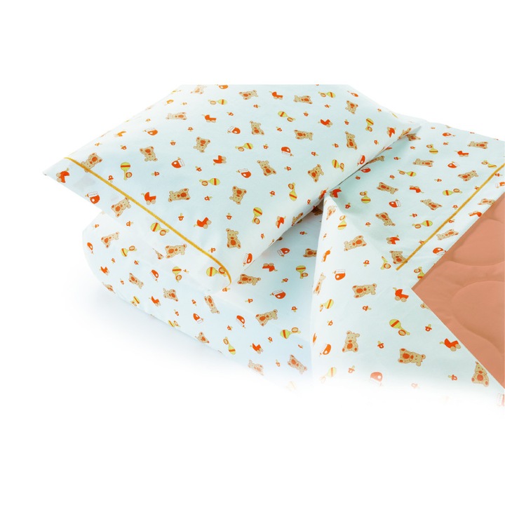 Lenjerie pat ROSA Tris Fantasia bear print 65X128