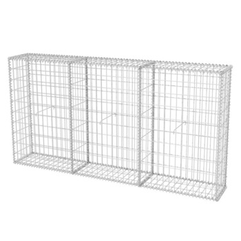 Cos piatra, gabion din otel, vidaXL, Argintiu, 200 x 30 x 100 cm Cos piatra, gabion din otel, vidaXL, Argintiu, 200 x 30 x 100 cm
