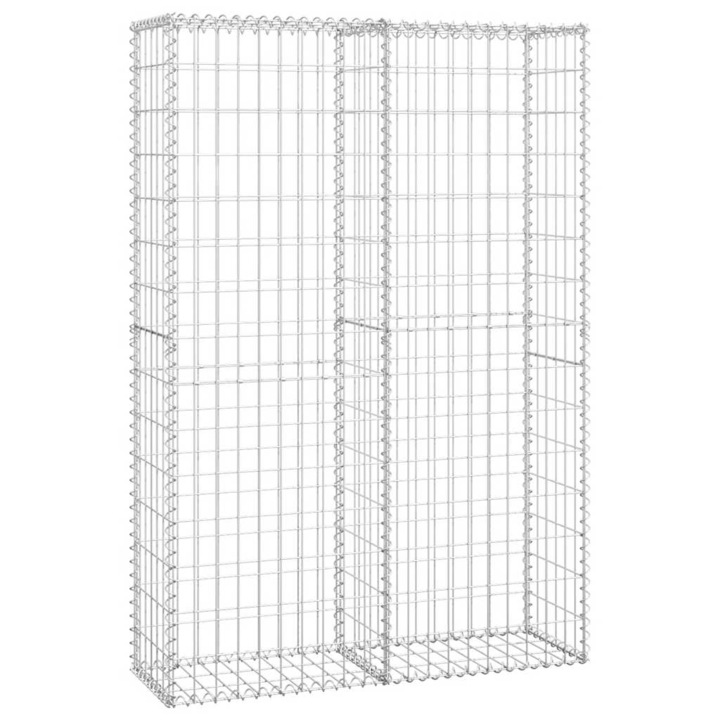 vidaXL gabion kosár fedéllel horganyzott drótból 150 x 100 x 30 cm