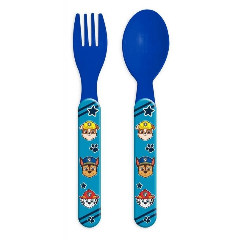 Set mic dejun 2 tacamuri plastic Paw Patrol albastru