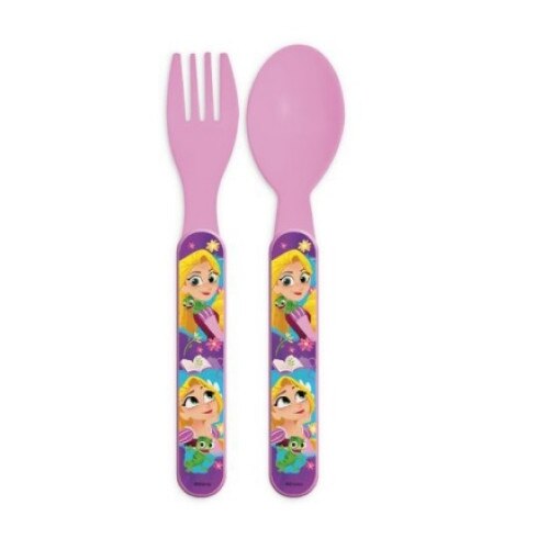 Set mic dejun 2 tacamuri plastic Rapunzel Mov 0.32500000 l