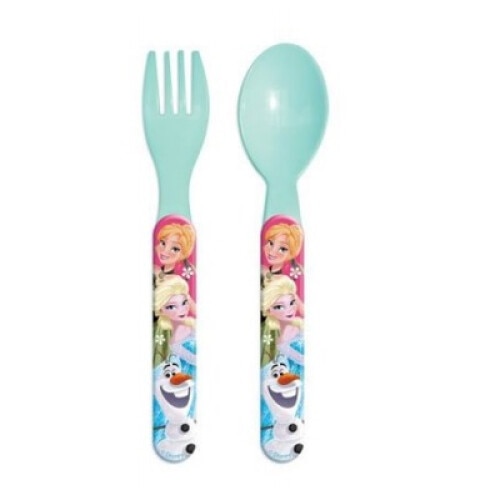 Set mic dejun 2 tacamuri plastic Frozen Bleu