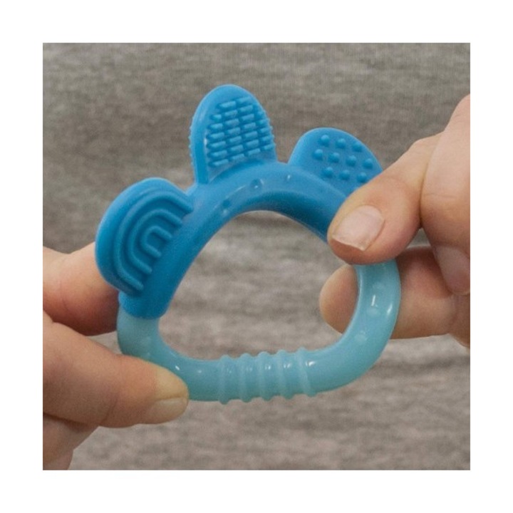 Jucarii pentru dentitie din silicon - set 2 bucati - Green Sprouts by iPlay - Blue&Green