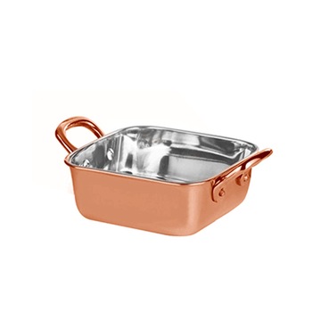 Roaster patrat RAKI inox cu strat cupru 11,5x4,75cm 400ml Roaster patrat RAKI inox cu strat cupru 11,5x4,75cm 400ml