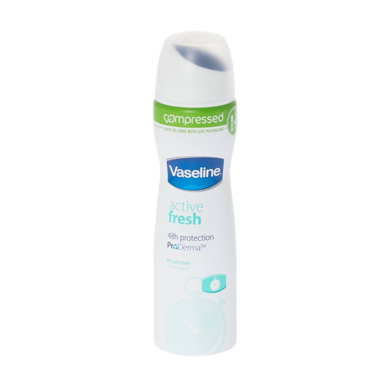 Deodorant Spray Vaseline Active Fresh, 75 ml comprimat=150ml clasic