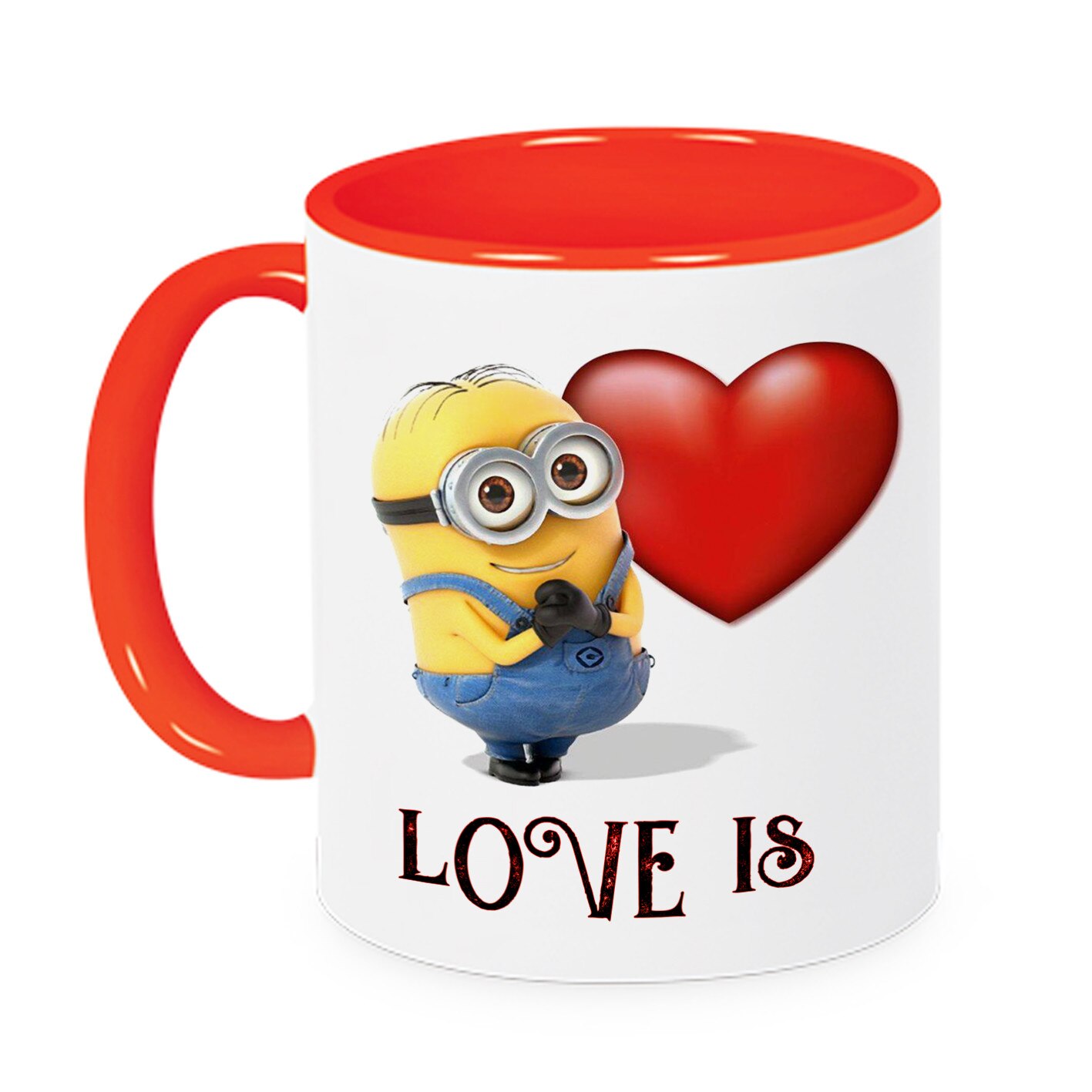 Cana personalizata Love Rosu/Multicolor