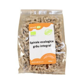 Spirale eco din grau integral, Petras Bio, 250g Spirale eco din grau integral, Petras Bio, 250g