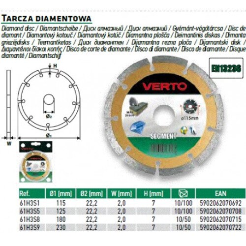 Disc diamantat 230 x 22.2
