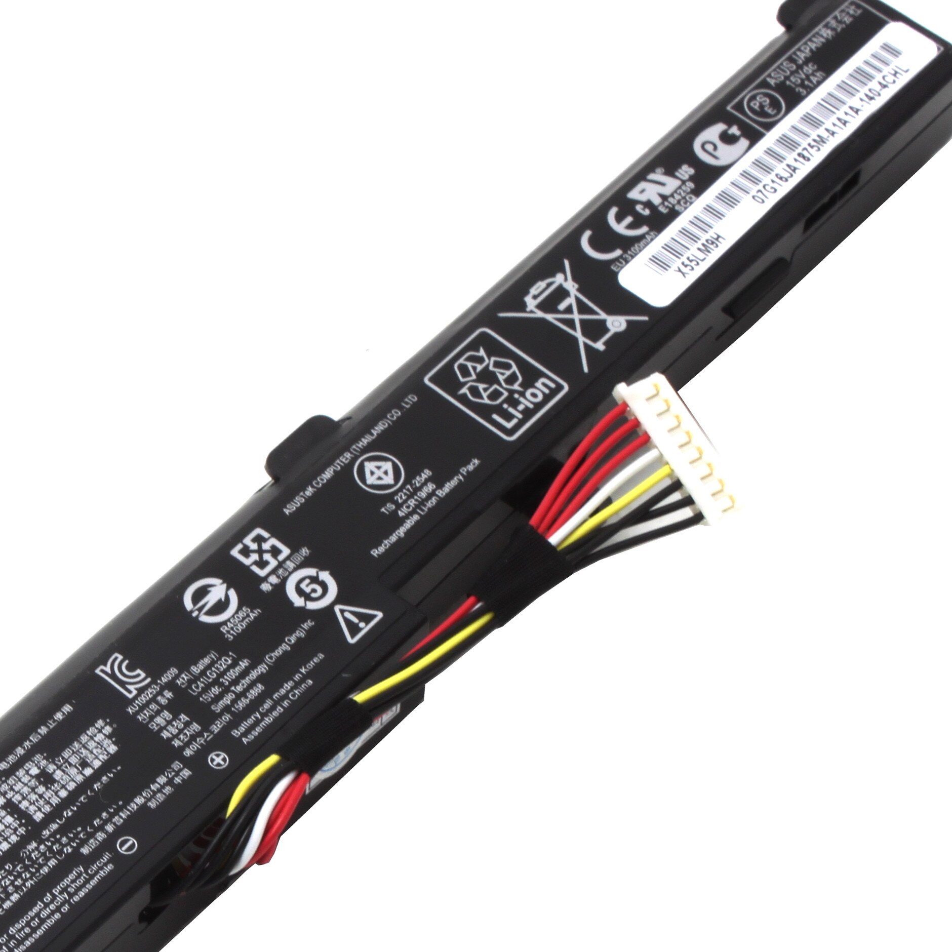 Replacement Laptop Battery For ASUS ROG GL752VW G752VW N552V N552VX – 14.8V 33Wh 4-Cell – A41N1501 A41LK9H