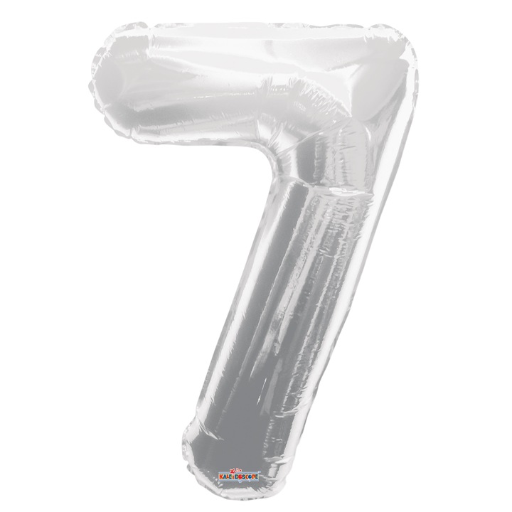 Balon folie, cifra mare 7, argintiu, 86 cm - Conver USA