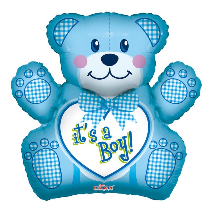 Balon folie - Ursulet It's a Boy, Albastru, 71 cm - Conver USA