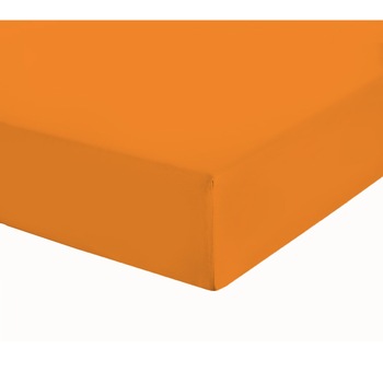 Cearceaf cu elastic , Decona, jersey, 120x200 cm,portocaliu