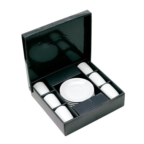 Set espresso Bremen Buongusto, 6 cesti cu farfurii