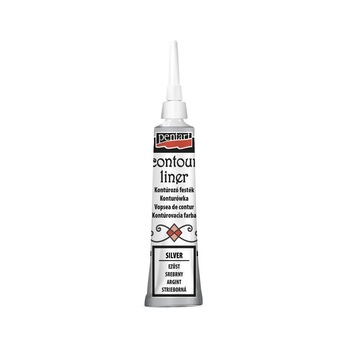 Vopsea contur universal Pentart - argintiu, 20 ml Vopsea contur universal Pentart - argintiu, 20 ml