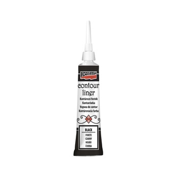 Vopsea contur universal Pentart - negru, 20 ml Vopsea contur universal Pentart - negru, 20 ml