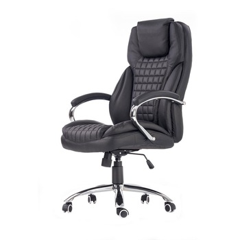 Scaun directorial negru, piele ecologica AX 012 Scaun directorial negru, piele ecologica AX 012