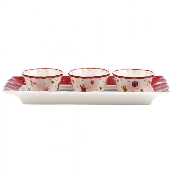 Set 4 piese aperitive Toy's delight dip set, portelan, Villeroy&Boch