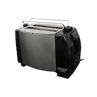 Toaster Adler AD35, 2 felii, 750W, tavita firimituri, buton Stop, negru