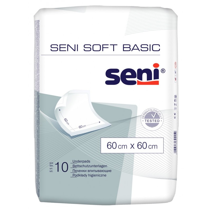 Pachet Compus Din: Seni Soft Basic Cearceaf Absorbant Protectie Pat 90Cm X 60 Cm 10Buc/Pachet