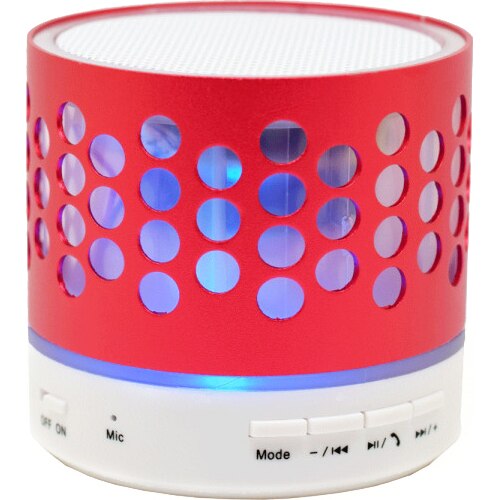 Boxa Portabila Bluetooth iUni DF05, 3W, USB, Slot Card, AUX-IN, Radio, Aluminiu, Rosu